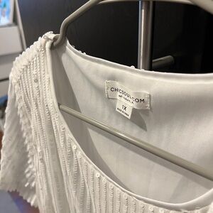 New white sequin dress